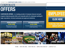 Tablet Screenshot of corporateoffers.com